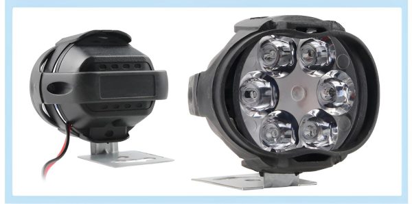 2pcs Work Lights 6 Led Motorcycle Headlight Spot Light Waterproof Super Bright Auxiliary Scooters Universal 12v Led Bar