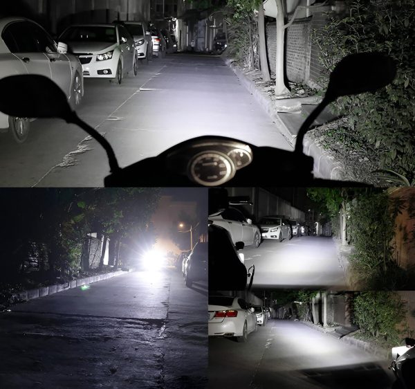 2pcs Work Lights 6 Led Motorcycle Headlight Spot Light Waterproof Super Bright Auxiliary Scooters Universal 12v Led Bar