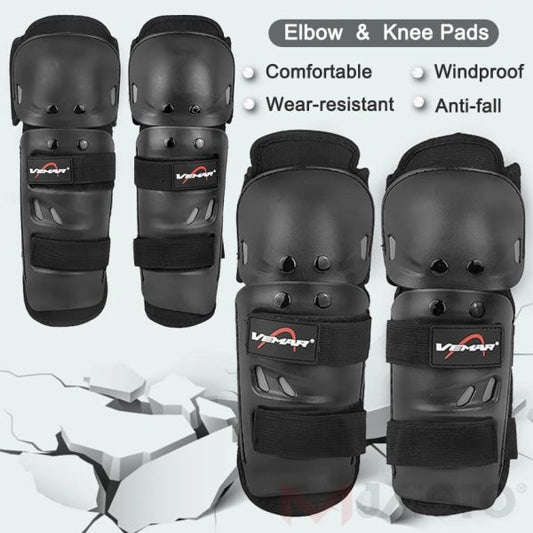 4 Pcs Breathable Motorcycle Knee Elbow Pads, Motocross Elbow Pads, Windproof Motorbike Protective Gear, Anti-collision, Anti-fall, New