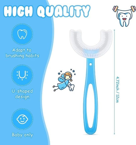 Big Size Baby Toothbrush Toddlers Teeth Cleaning Brush Kids U Shaped Toothbrush