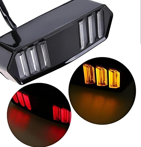 Universal Motorbike Back Light With Indicator Drl Audi Style