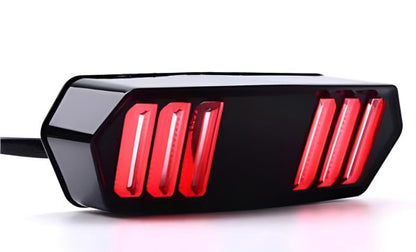 Universal Motorbike Back Light With Indicator Drl Audi Style