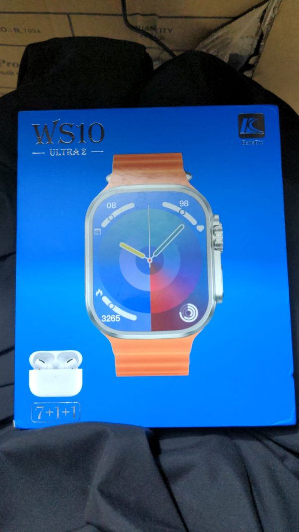 Ws10 Ultra 2 – 10 In 1 Set Smartwatch With Tws Earphone Wireless & 7 Watch Straps (random Colors & Designs)